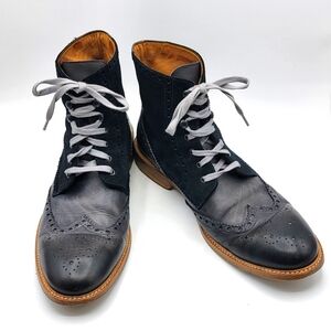 Modern Fiction Knox‎ Medallion Wingtip Boots Size 43 (US 10) #1376
